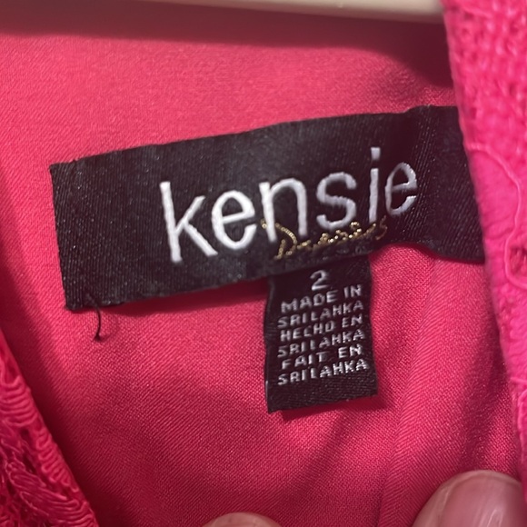 kensie Womens Lace Popover Dress with Gold Bar Detail size (2) - Picture 6 of 6